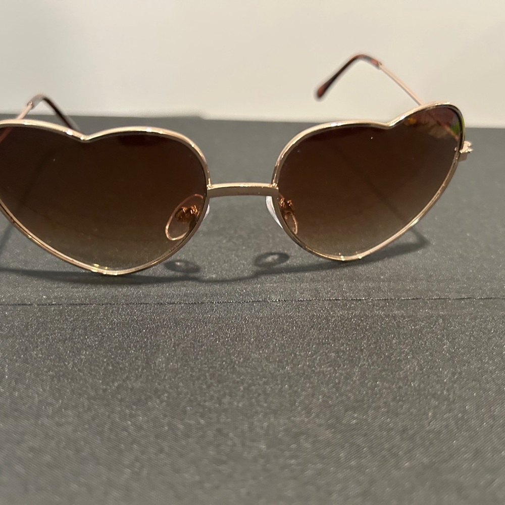 American Eagle Outfitters Gold Brown Aviator Sunglasses